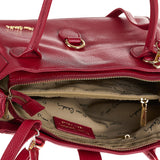 Borsa a Mano in Vera Pelle Rubino