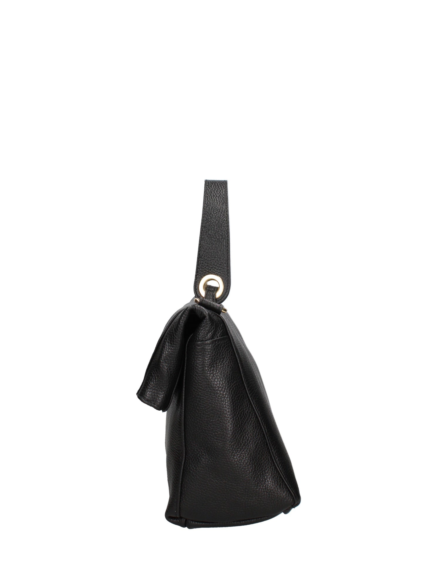 Borsa a Mano in Dollaro Leather Nero