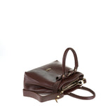 Borsa a Mano in Vera Pelle Cioccolato