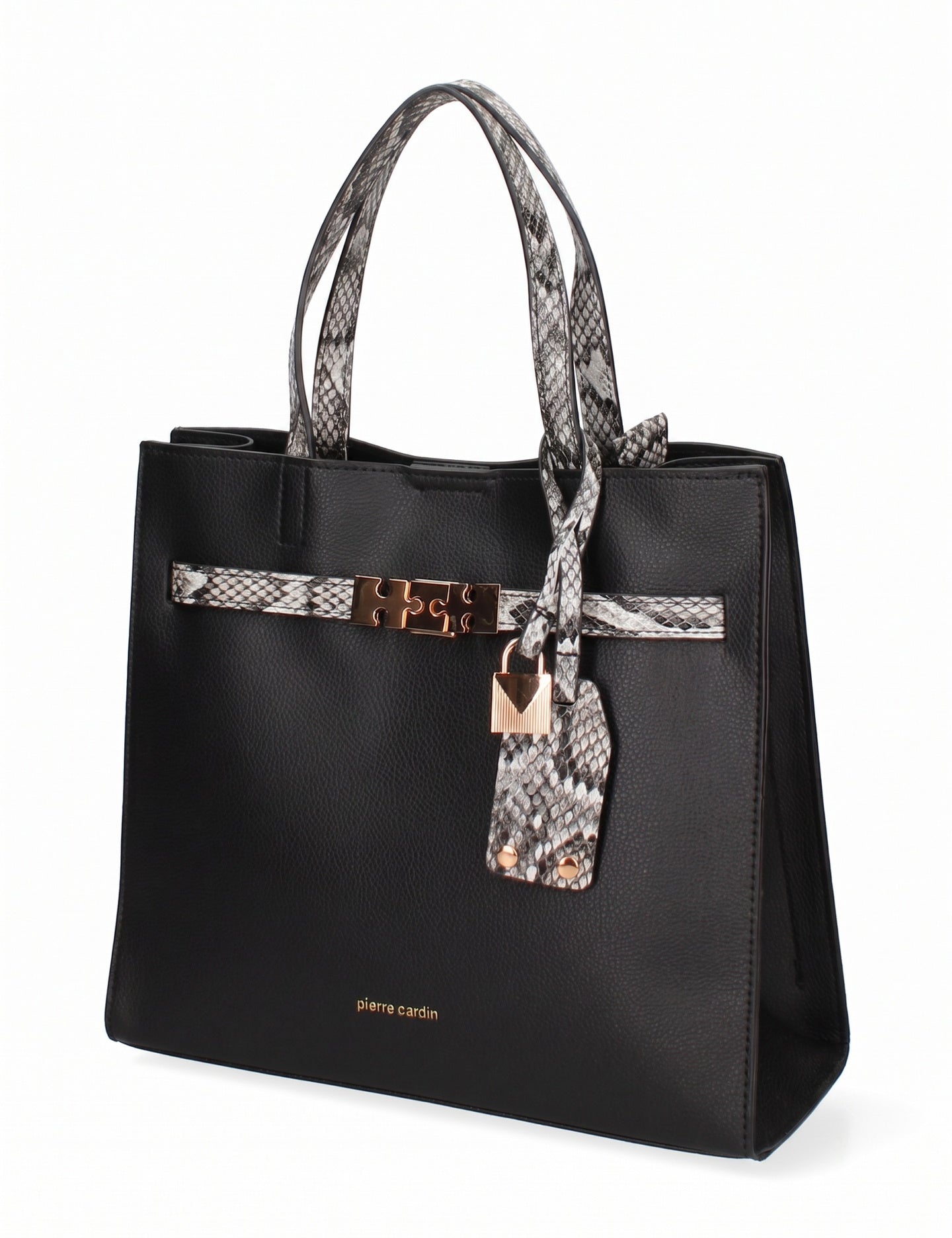 Borsa a Mano in Pelle Vegana Nero