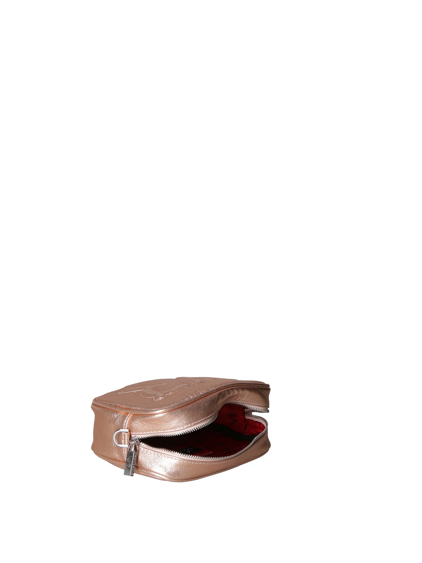 Borsa a Tracolla in Genuine Printed Suede Leather Rosa