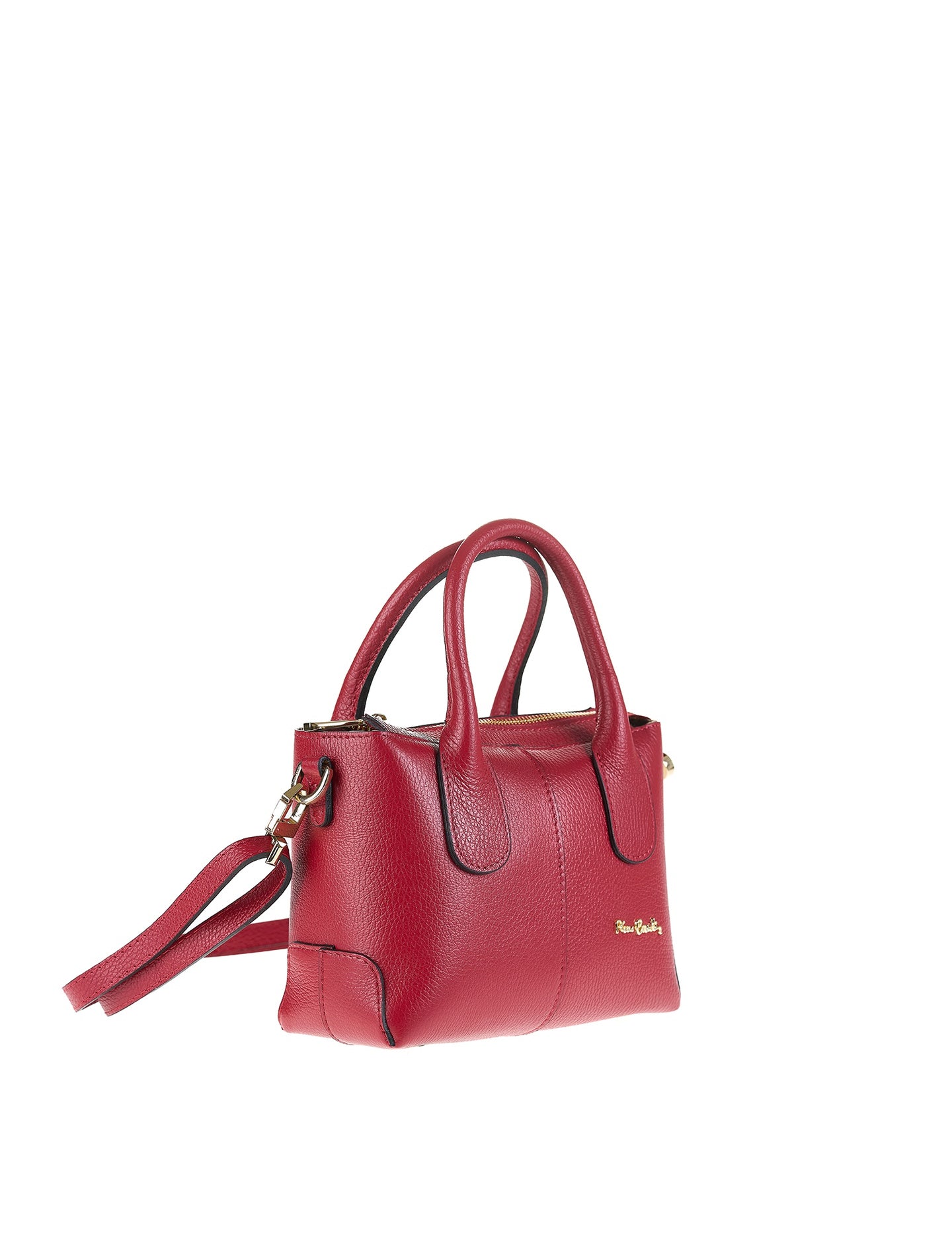 Borsa a Mano in Vera Pelle Rubino