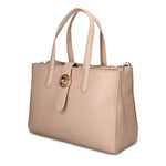 Borsa a Mano in Pelle Vegana Taupe Pierre Cardin