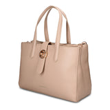 Borsa a Mano in Pelle Vegana Taupe Pierre Cardin