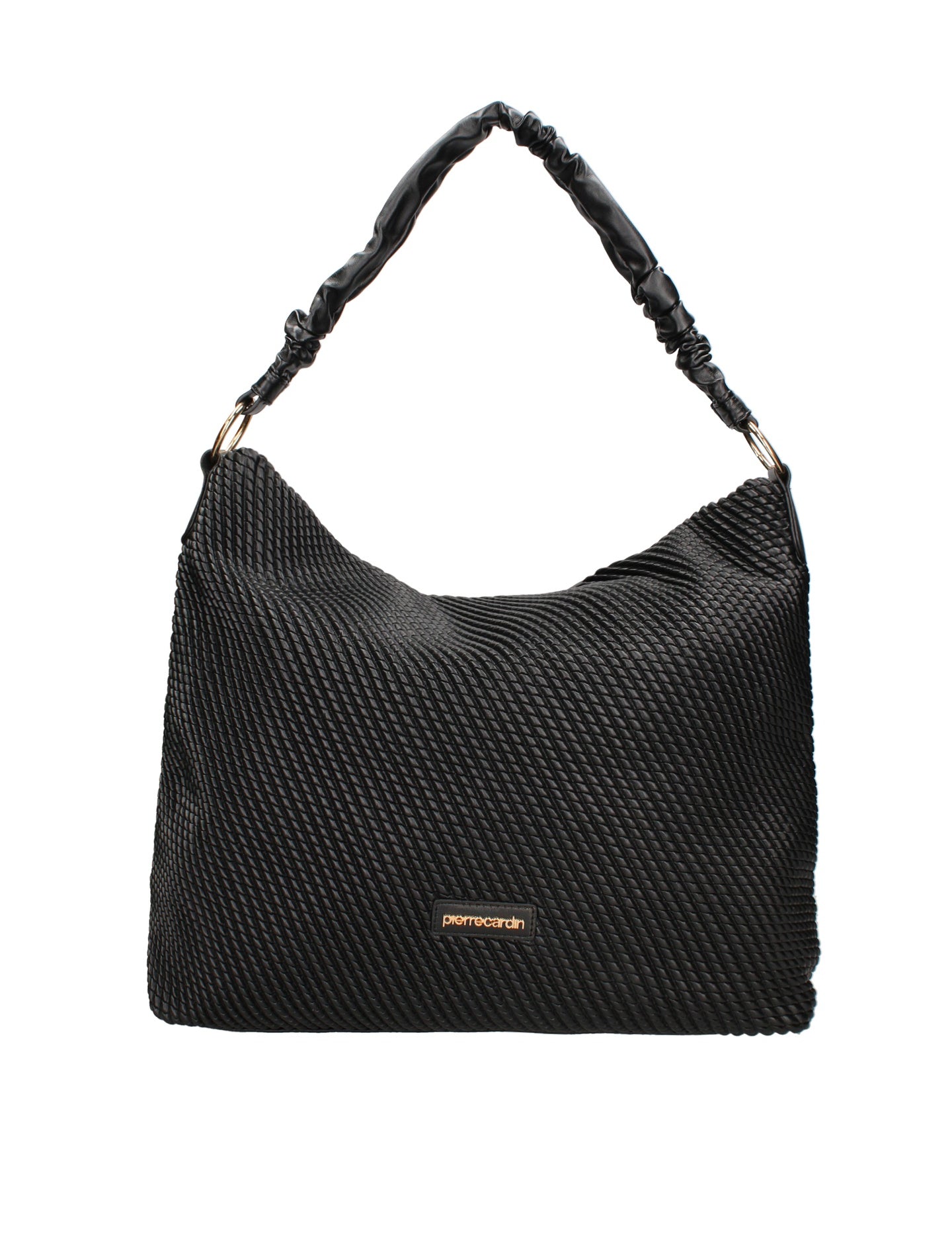 Borsa a Spalla in Polyester Nero Pierre Cardin