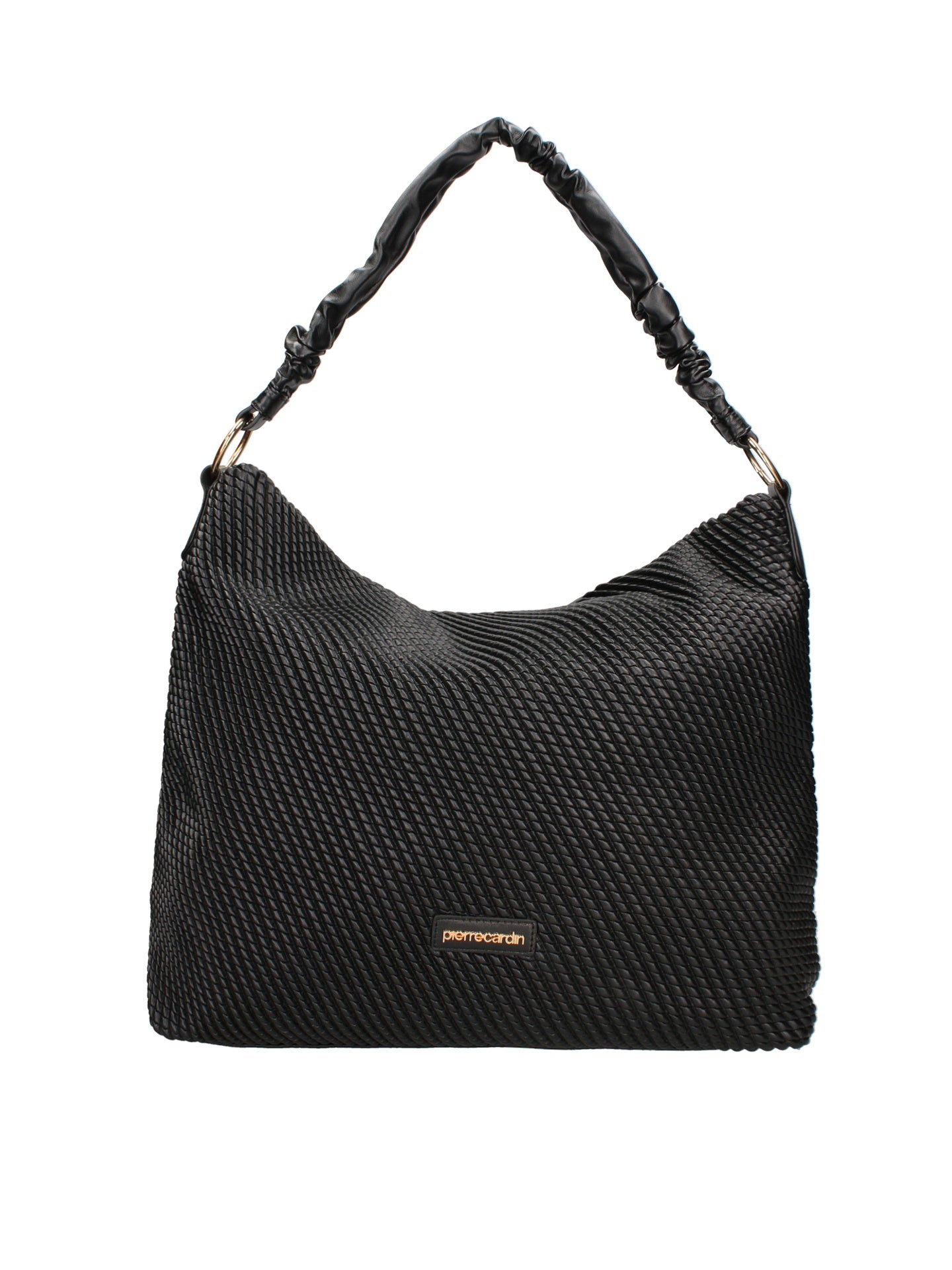 Borsa a Spalla in Polyester Nero Pierre Cardin