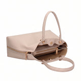 Borsa a Mano in Pelle Vegana Taupe