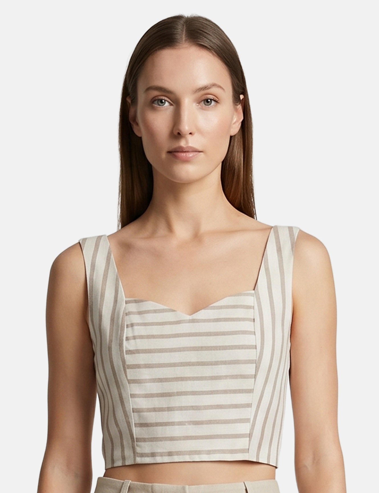 Vestito in Cotone Taupe Roberta Rossi
