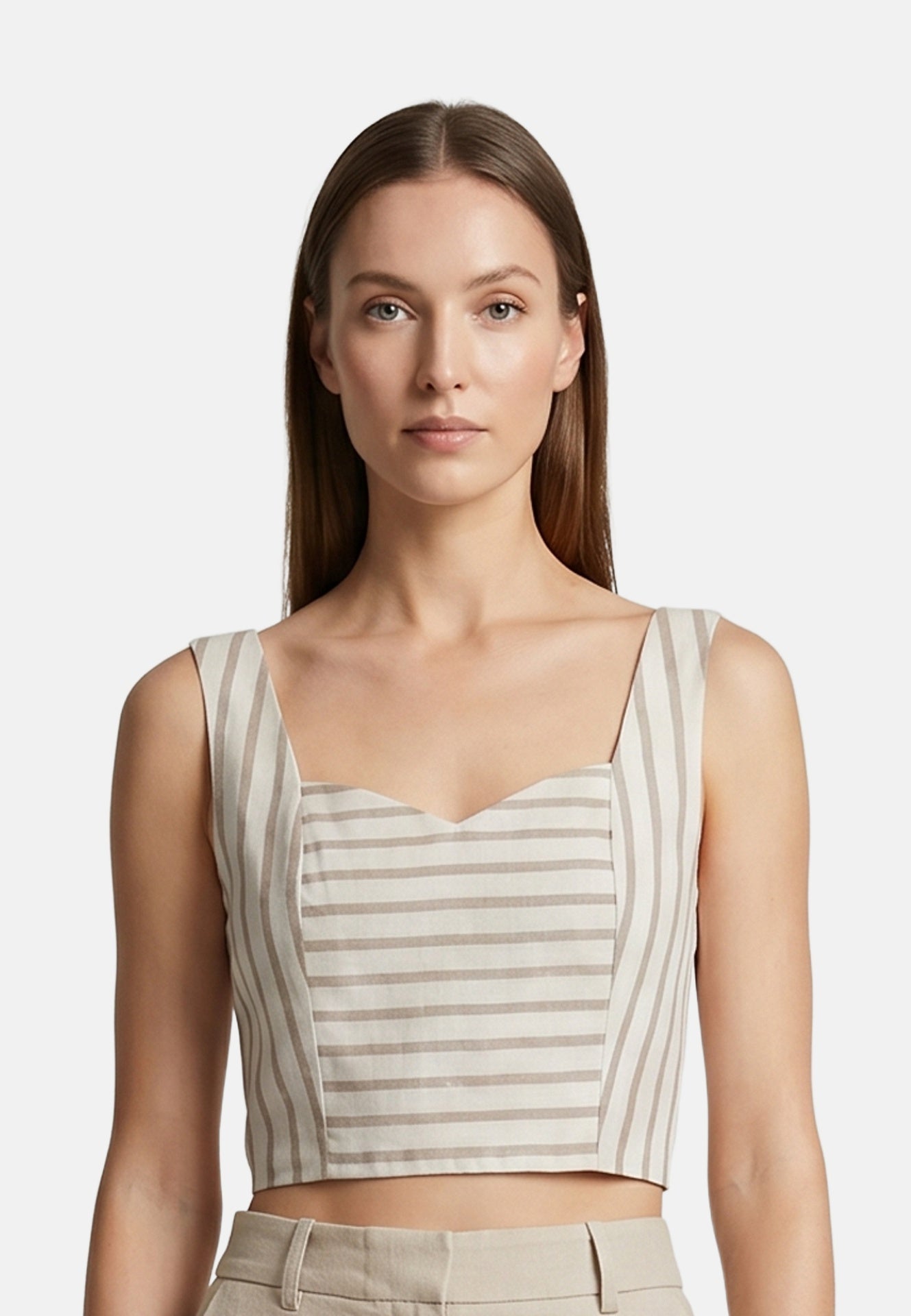 Vestito in Cotone Taupe Roberta Rossi
