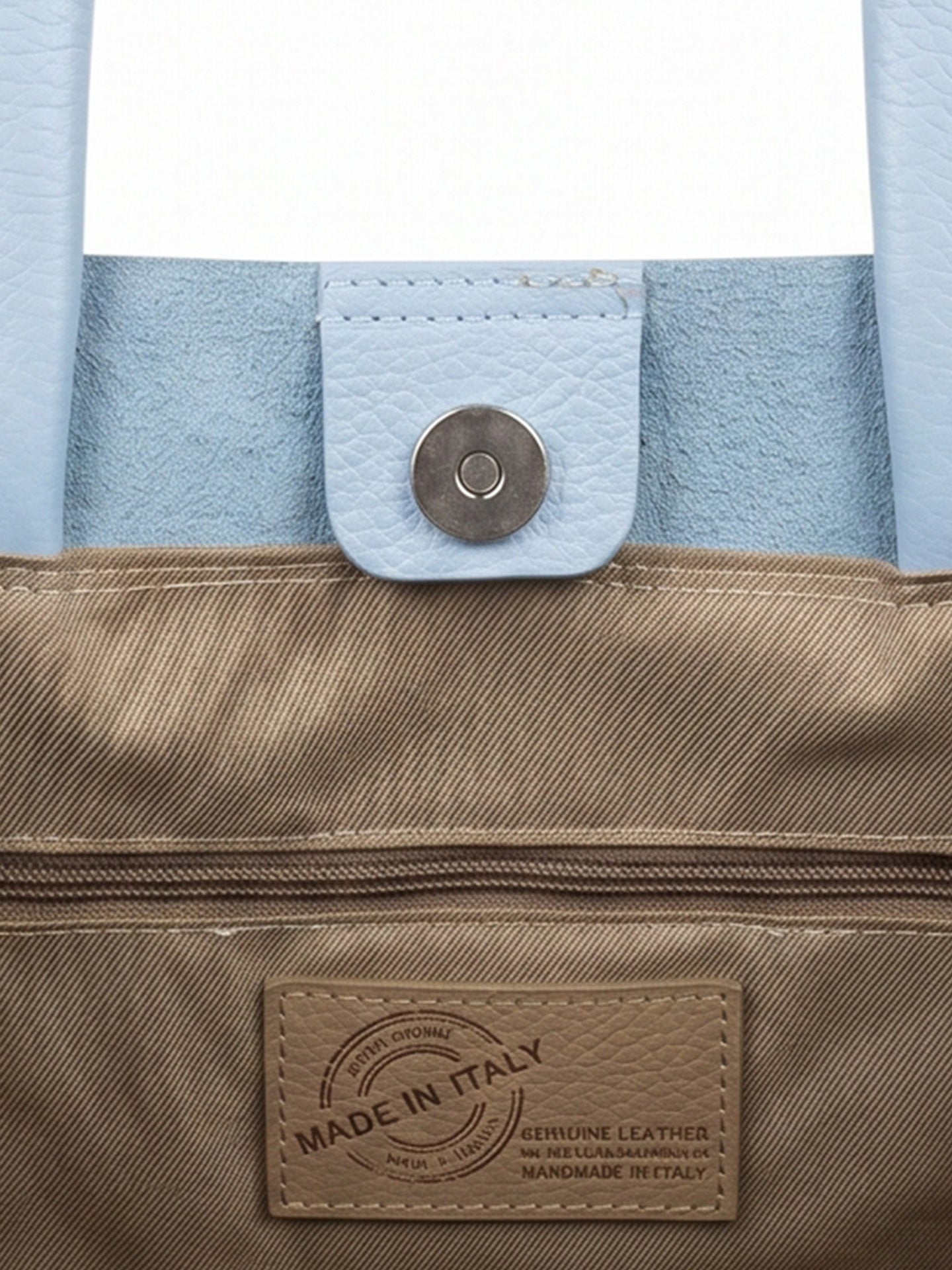 Borsa a Tracolla in Dollaro Leather Azzurro