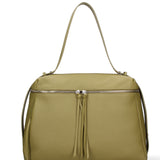 Borsa a Mano in Vera Pelle Verde Chiara Ferretti