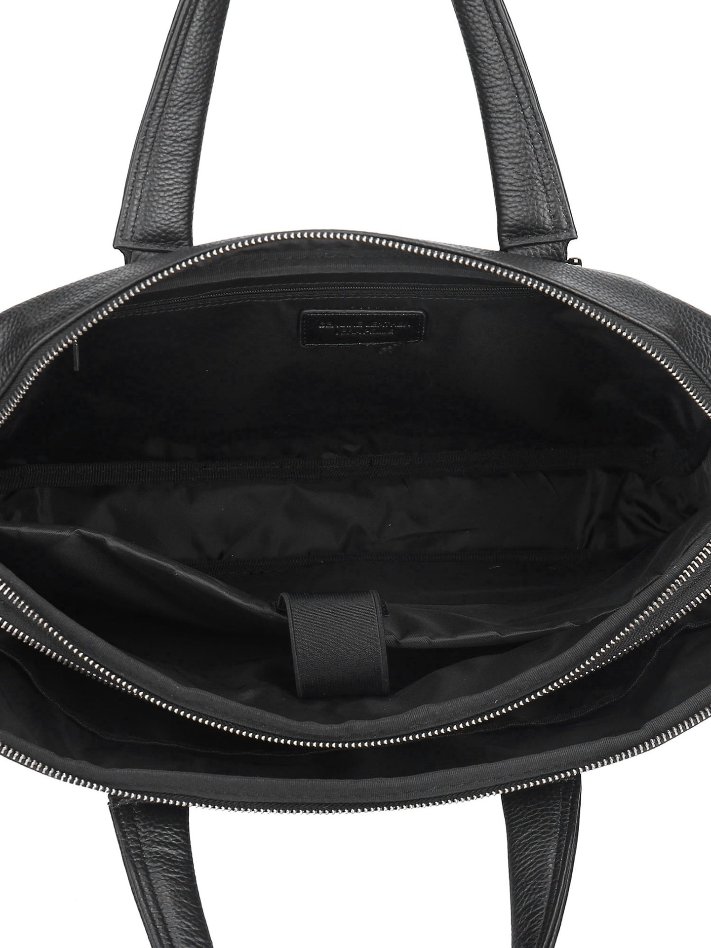 Borsa a Mano in Vera Pelle Nero
