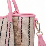 Borsa Shopper in Cotone Rosa