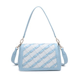 Borsa a Spalla in Pelle Vegana Blu