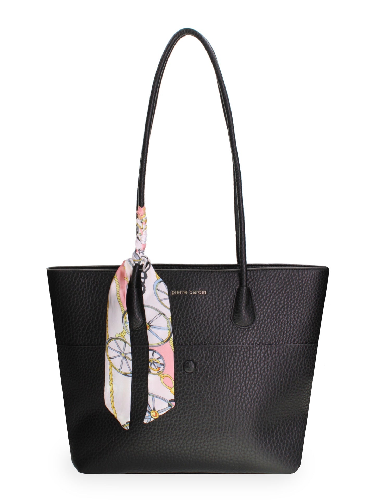 Borsa Shopper in Pelle Vegana Nero Pierre Cardin