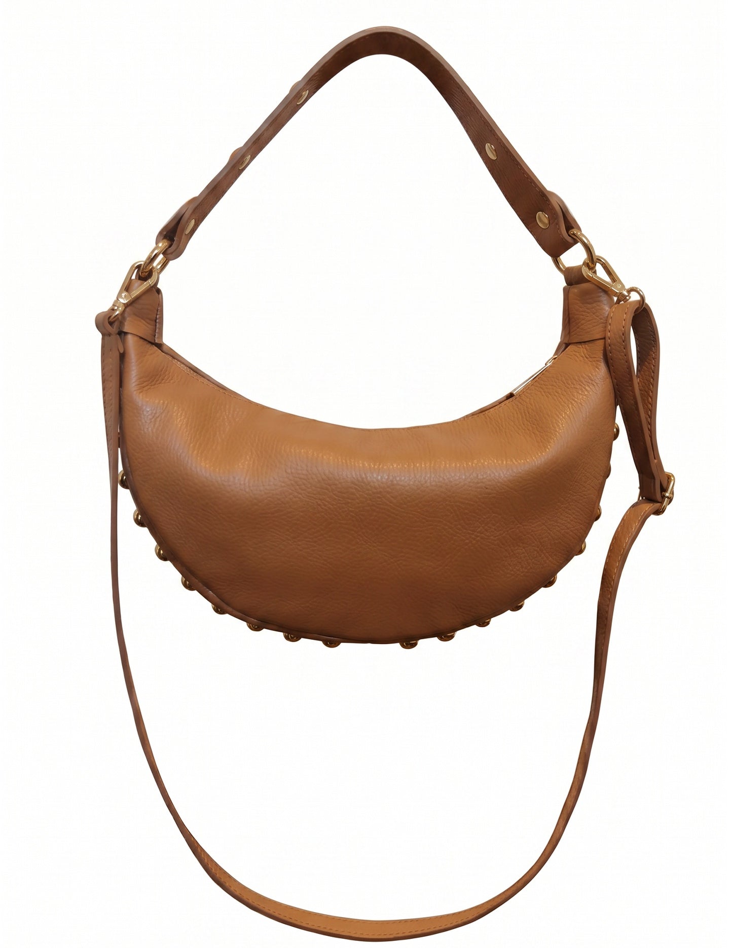 Borsa a Tracolla in Dollaro Leather Cognac