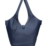 Borsa a Mano in Vera Pelle Blu Jeans Chiara Ferretti