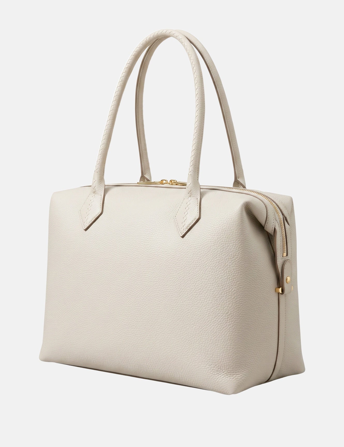 Borsa a spalla in Pelle Vegana Off-White