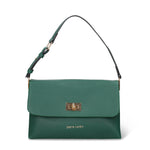 Borsa a Spalla in Pelle Vegana Verde Scuro Pierre Cardin