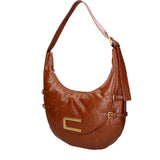 Borsa a spalla CUSTO - Marrone scuro