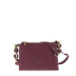 Borsa a Spalla in Vera Pelle Bordeaux Pierre Cardin