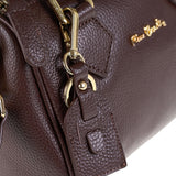 Chocolate Genuine Leather Satchel Bag