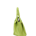 Borsa a Mano in Dollaro Leather Verde