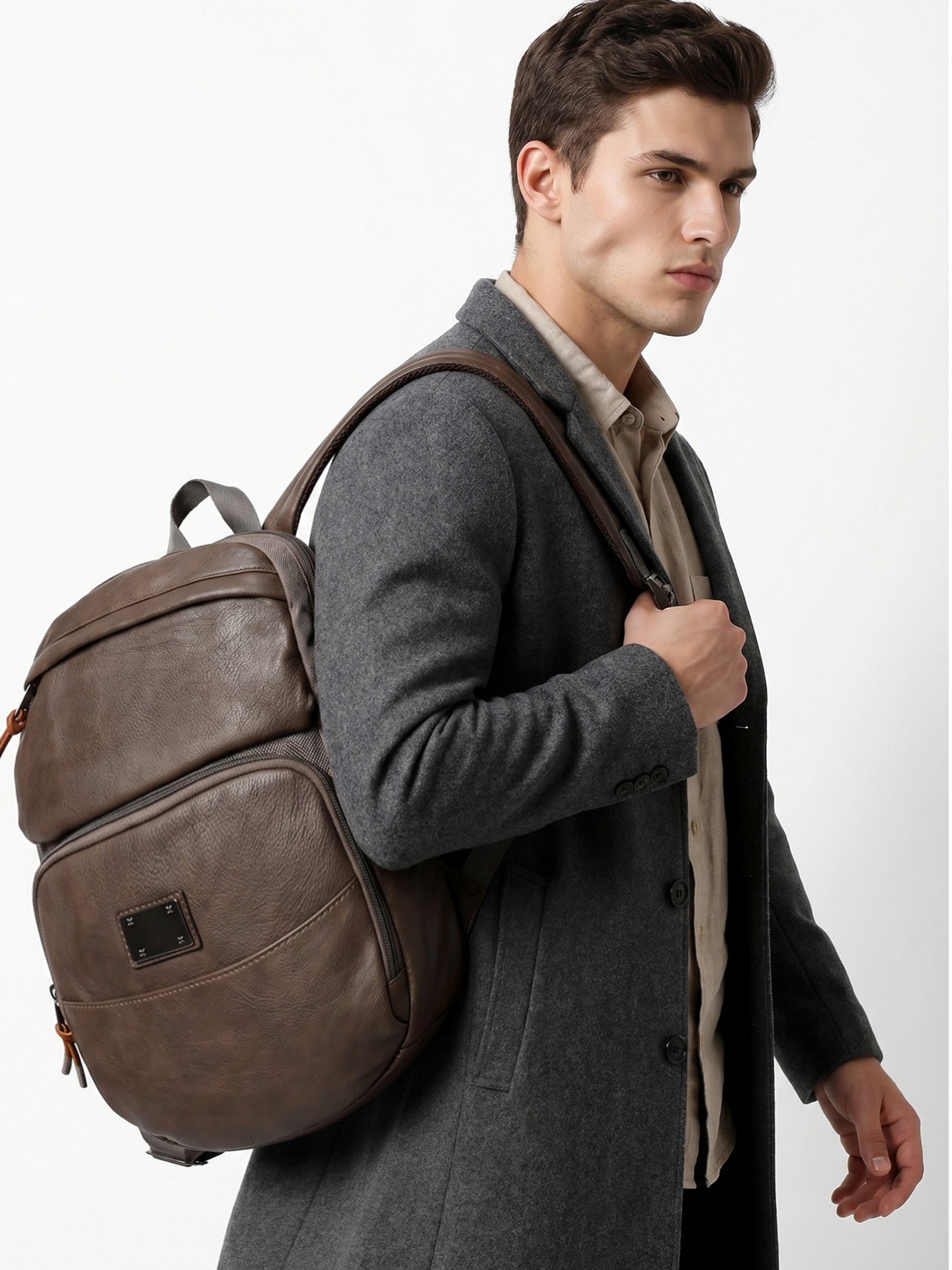 Zaino in Poliestere 100% Marrone Scuro