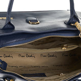 Borsa a Mano in Vera Pelle Navy