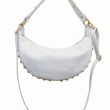 Borsa a Tracolla in Dollaro Leather Bianco