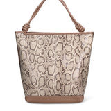 Bolso de mano de piel vegana gris