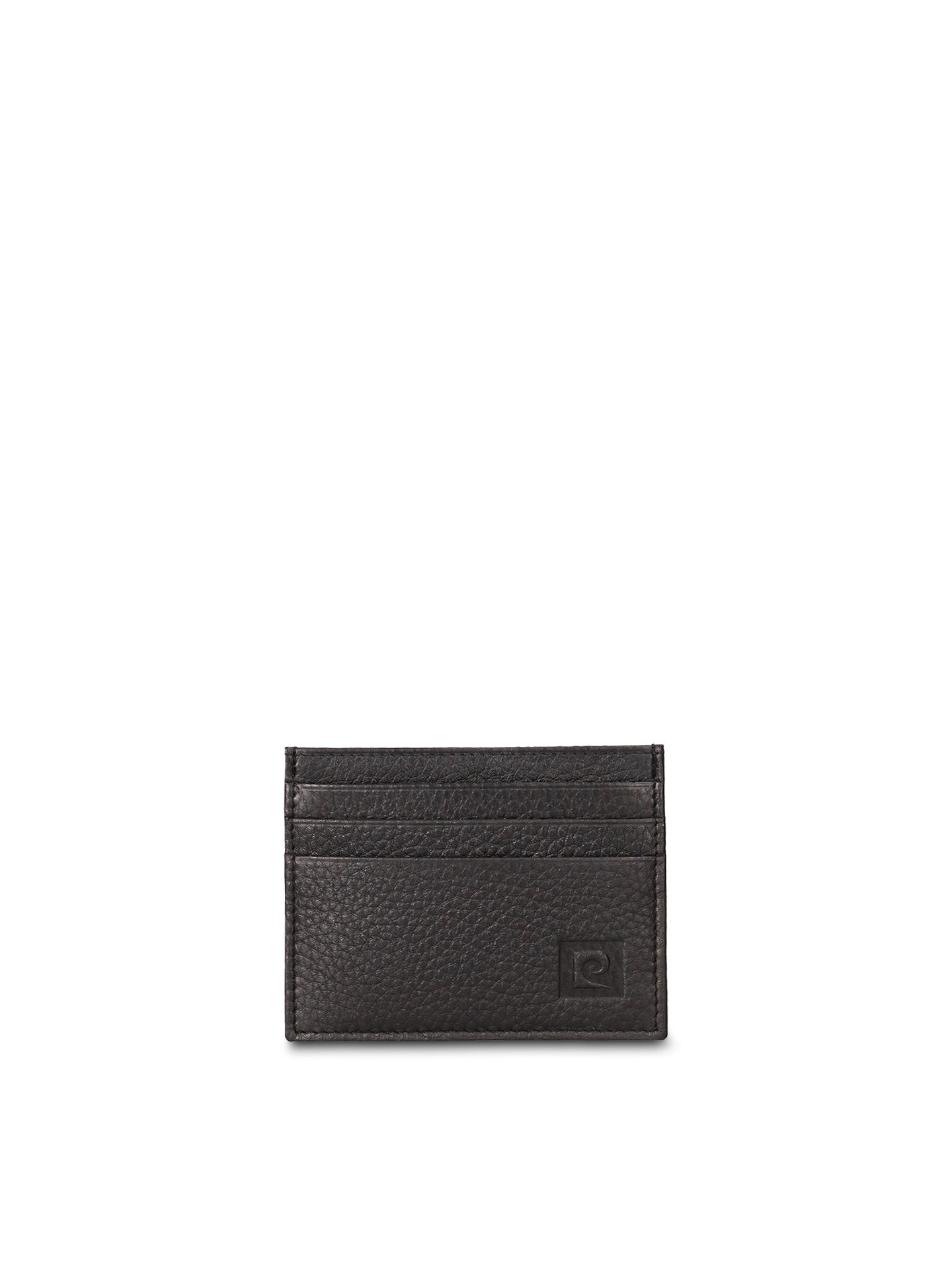 Porta Carte Uomo Vera Pelle in Vera Pelle Nero Pierre Cardin