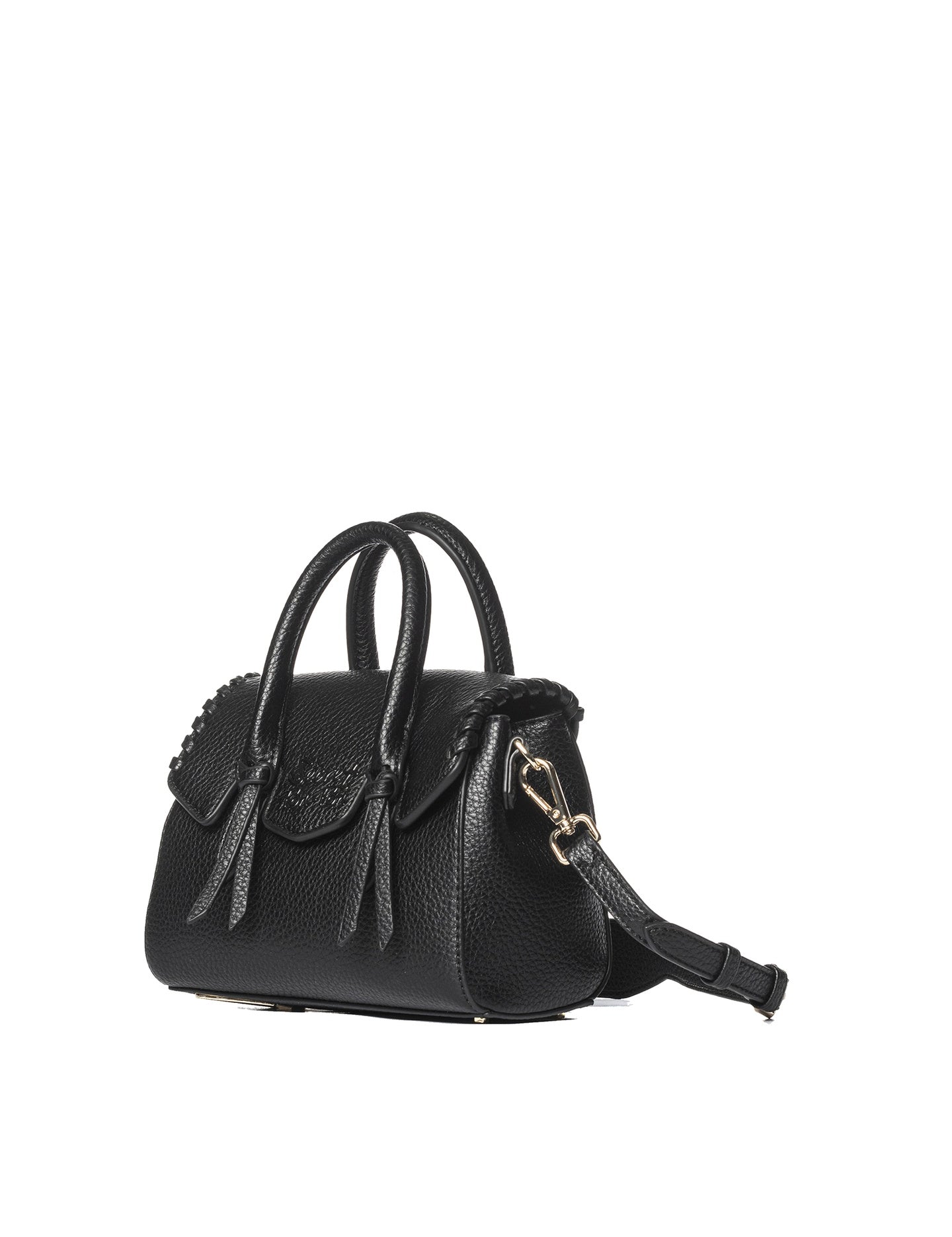 Borsa a Mano in Polyurethane Nero