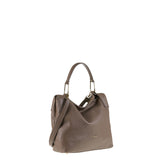 Borsa a Spalla in Vera Pelle Taupe