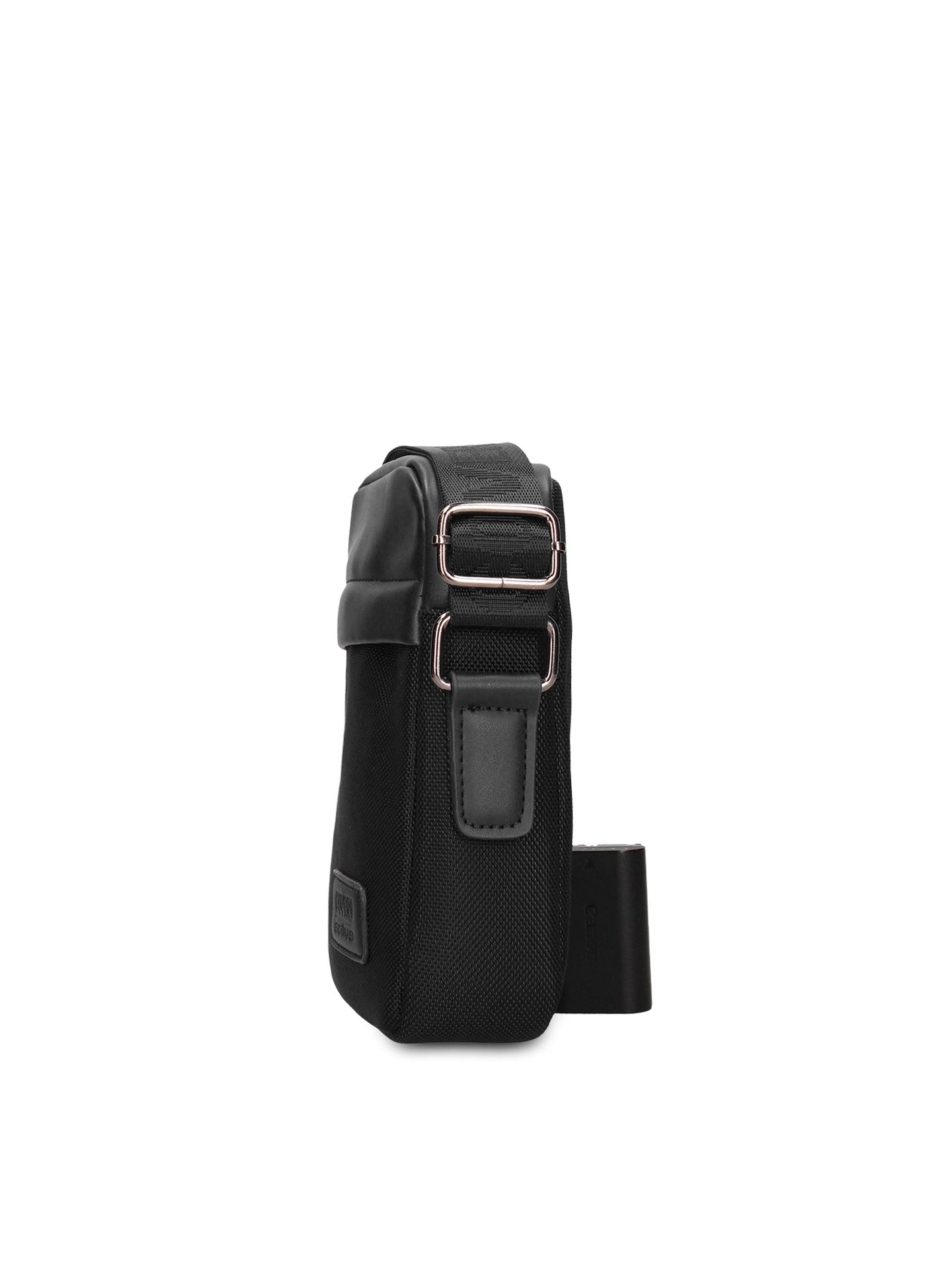 Borsa a Tracolla in 100% Pu Vegan Leather Nero
