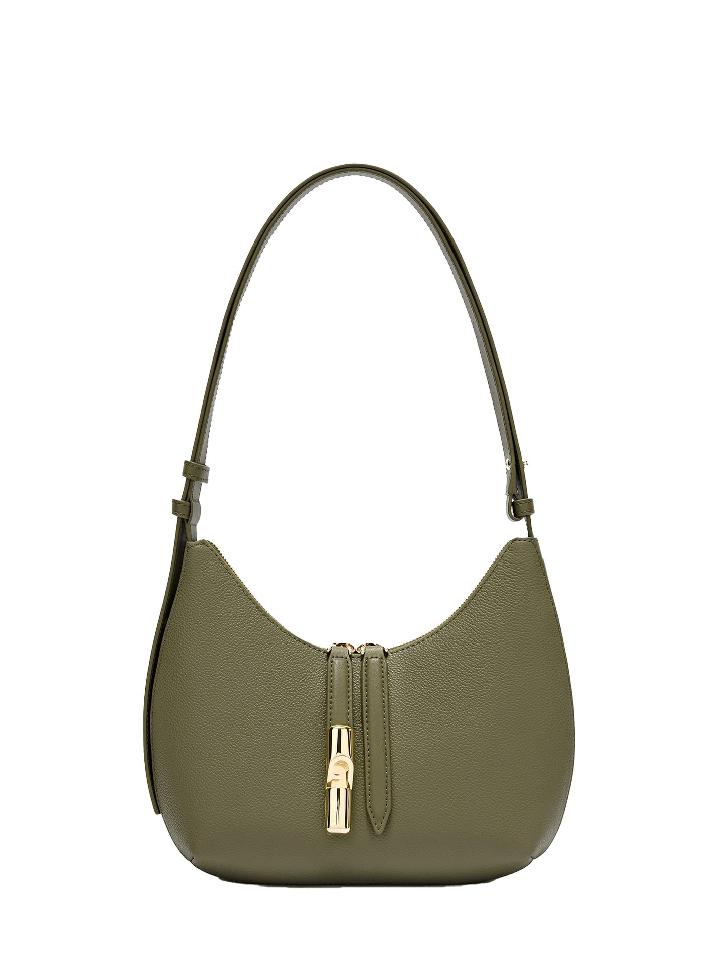 Borsa a Spalla in Pelle Verde Militare Furla