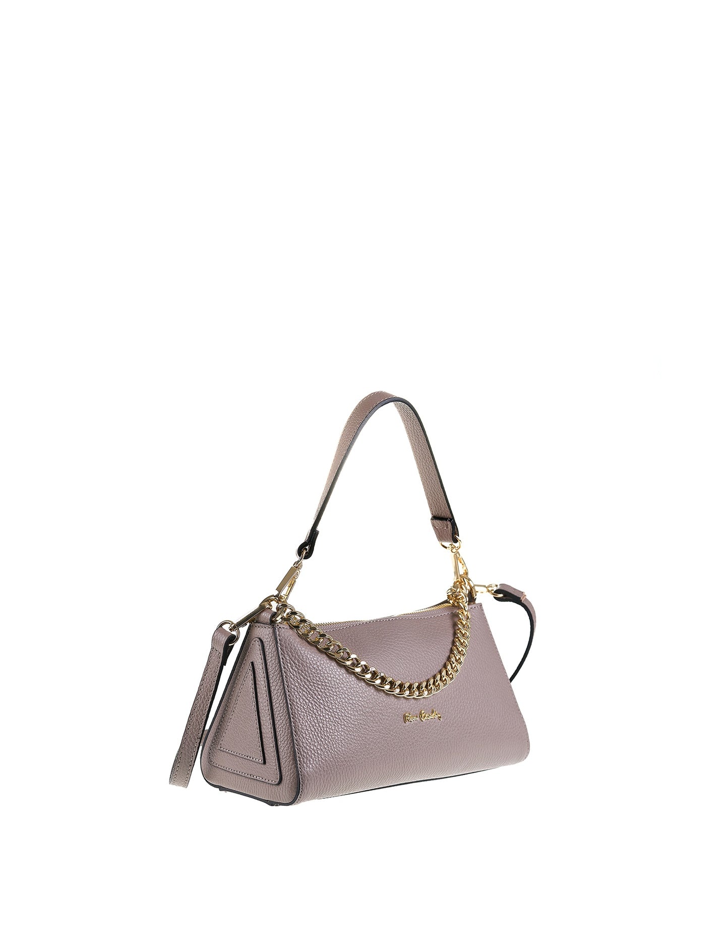Borsa a Spalla in Vera Pelle Taupe
