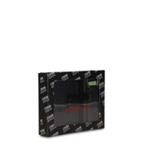 Set Portafoglio e Portachiavi in Vera Pelle Nero