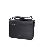 Dunkelblaue Schultertasche aus echtem Leder