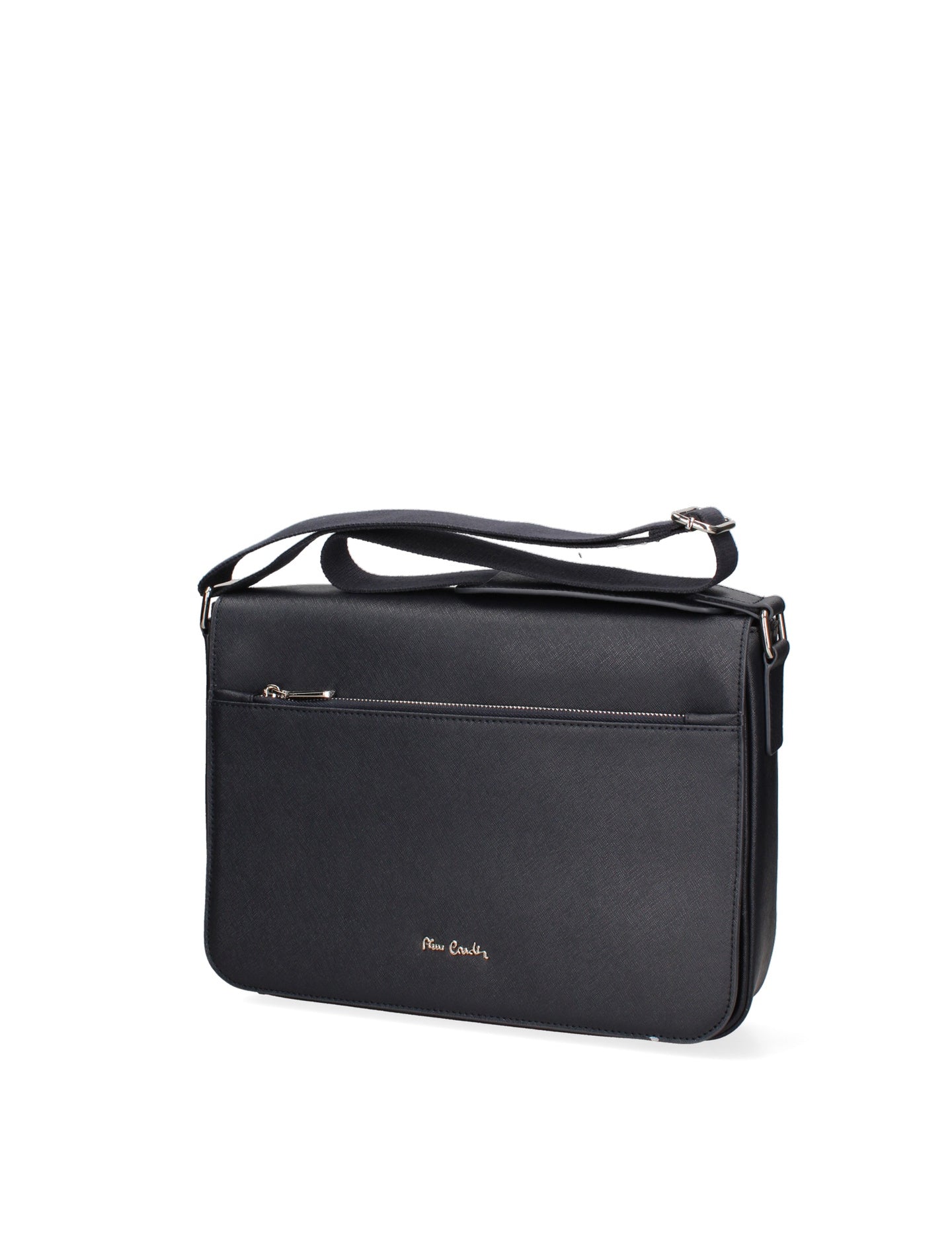 Borsa a Tracolla in Vera Pelle Blu Scuro