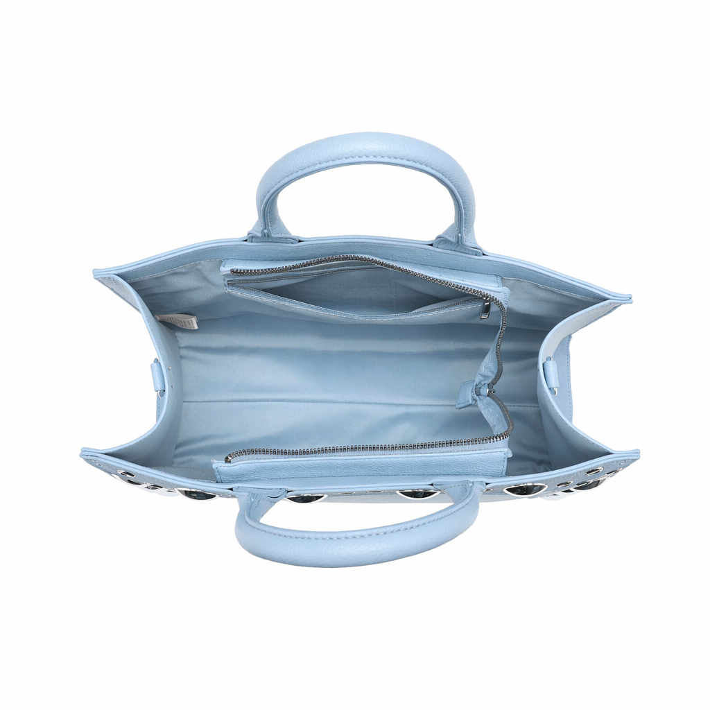 Borsa Shopper in Pelle Vegana Blu
