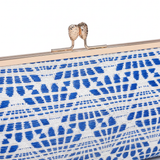 Bolso de mano azul de poliéster