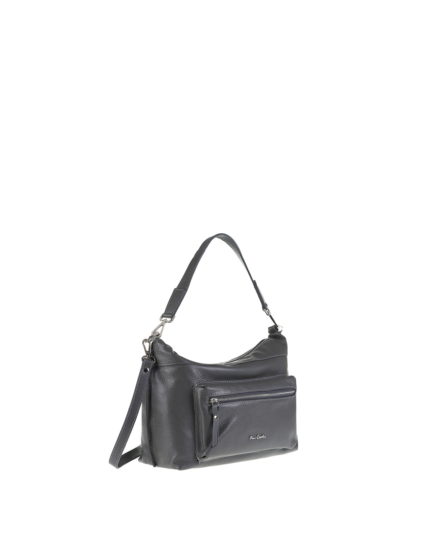 Borsa a Spalla in Vera Pelle Grigio