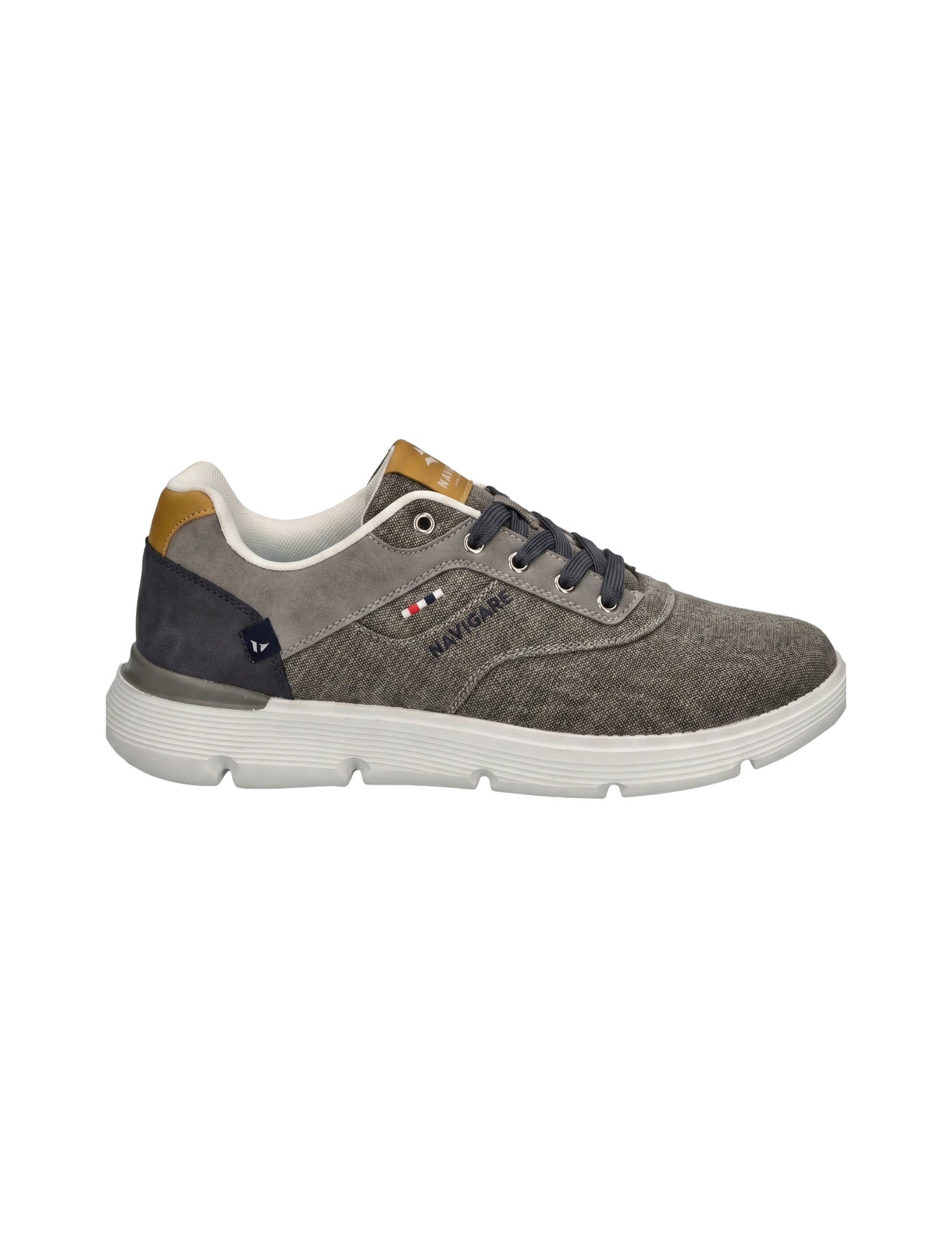 Scarpa stringata in Pelle Vegana Cenere Navigare