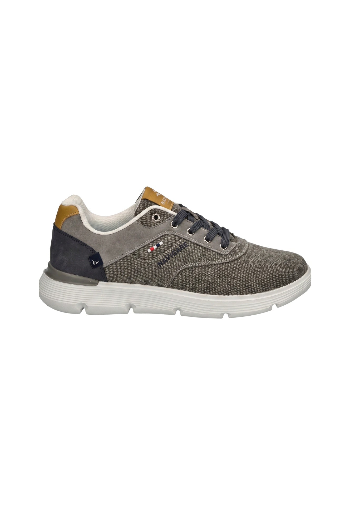 Scarpa stringata in Pelle Vegana Cenere Navigare