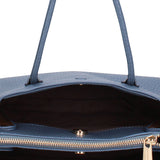 Borsa a Mano in Pelle Vegana Blu Jeans