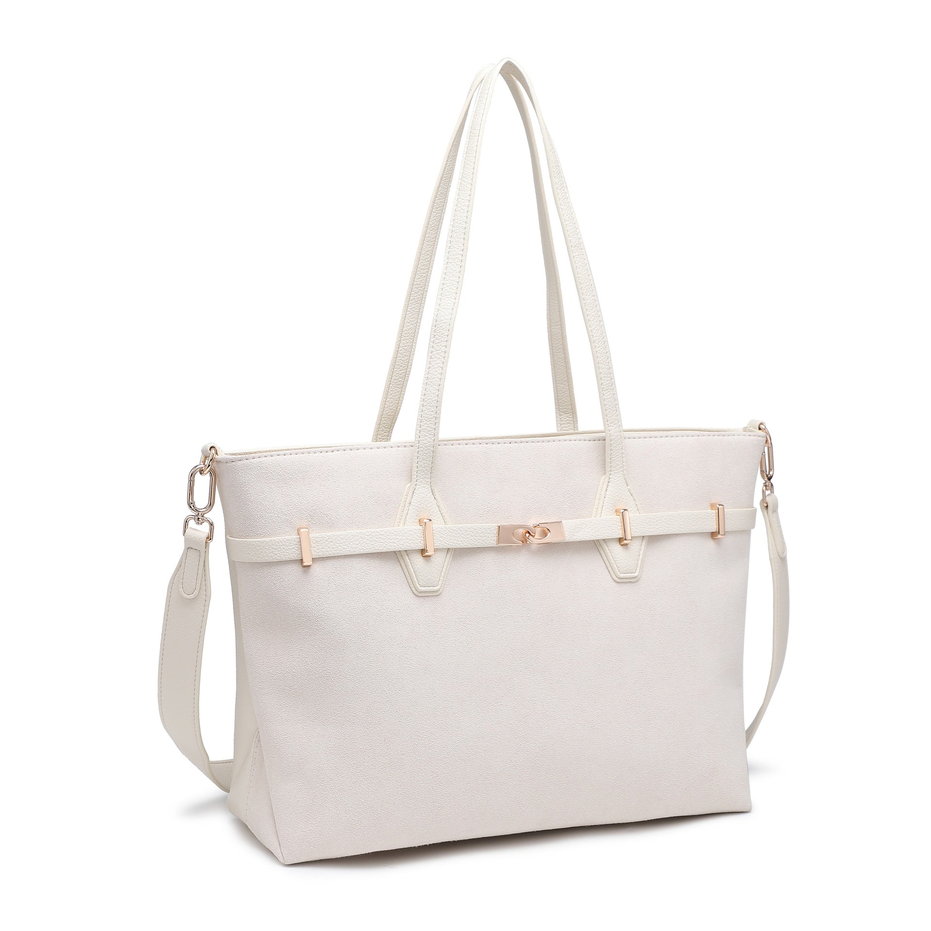 Borsa a Mano in Pelle Vegana Beige
