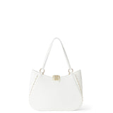 Bolso de hombro de poliéster blanco