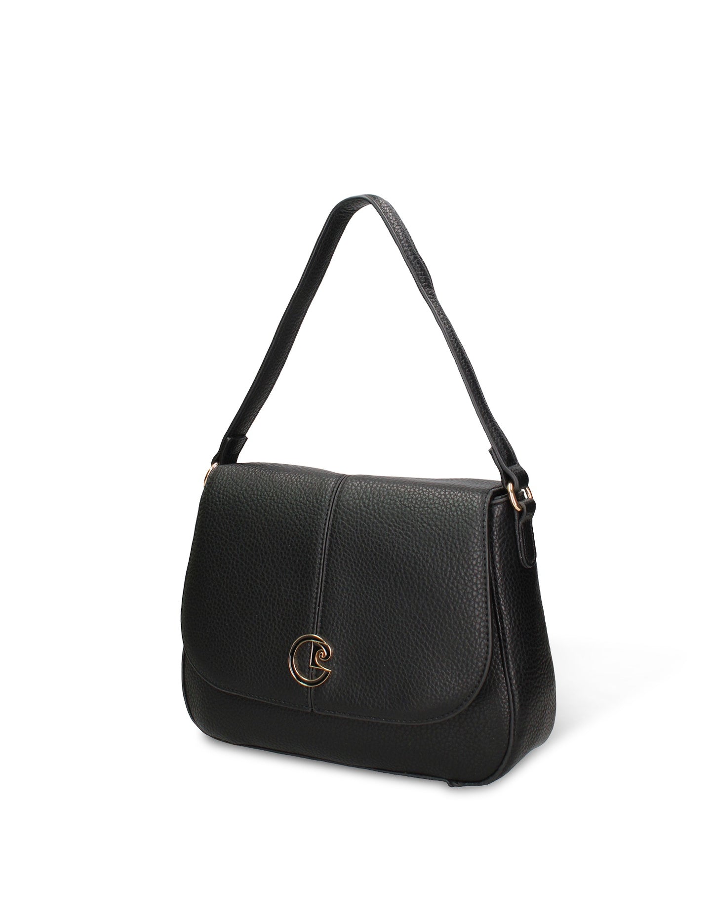 Borsa a Spalla in Pelle Vegana Nero