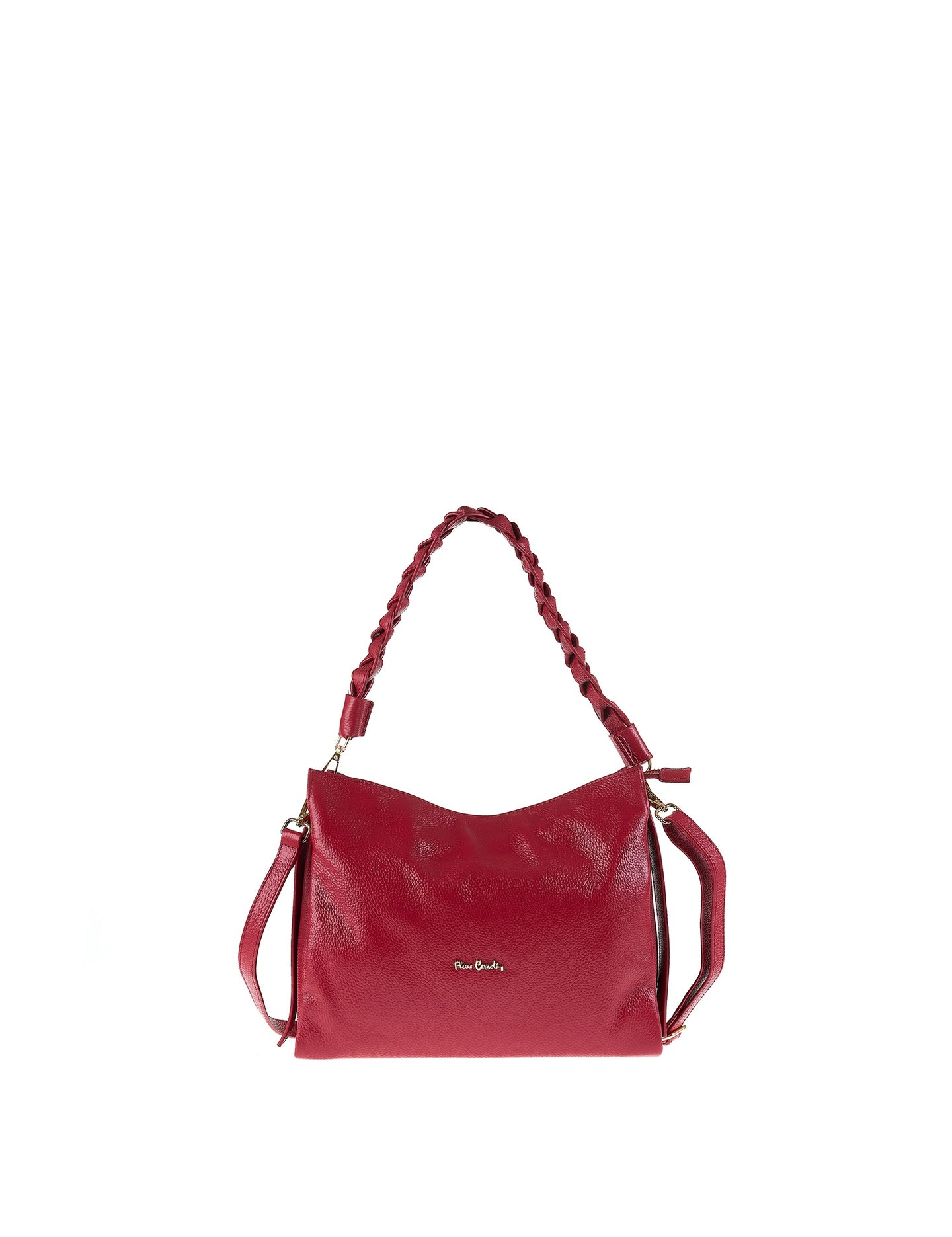 Borsa a Spalla in Vera Pelle Rubino Pierre Cardin